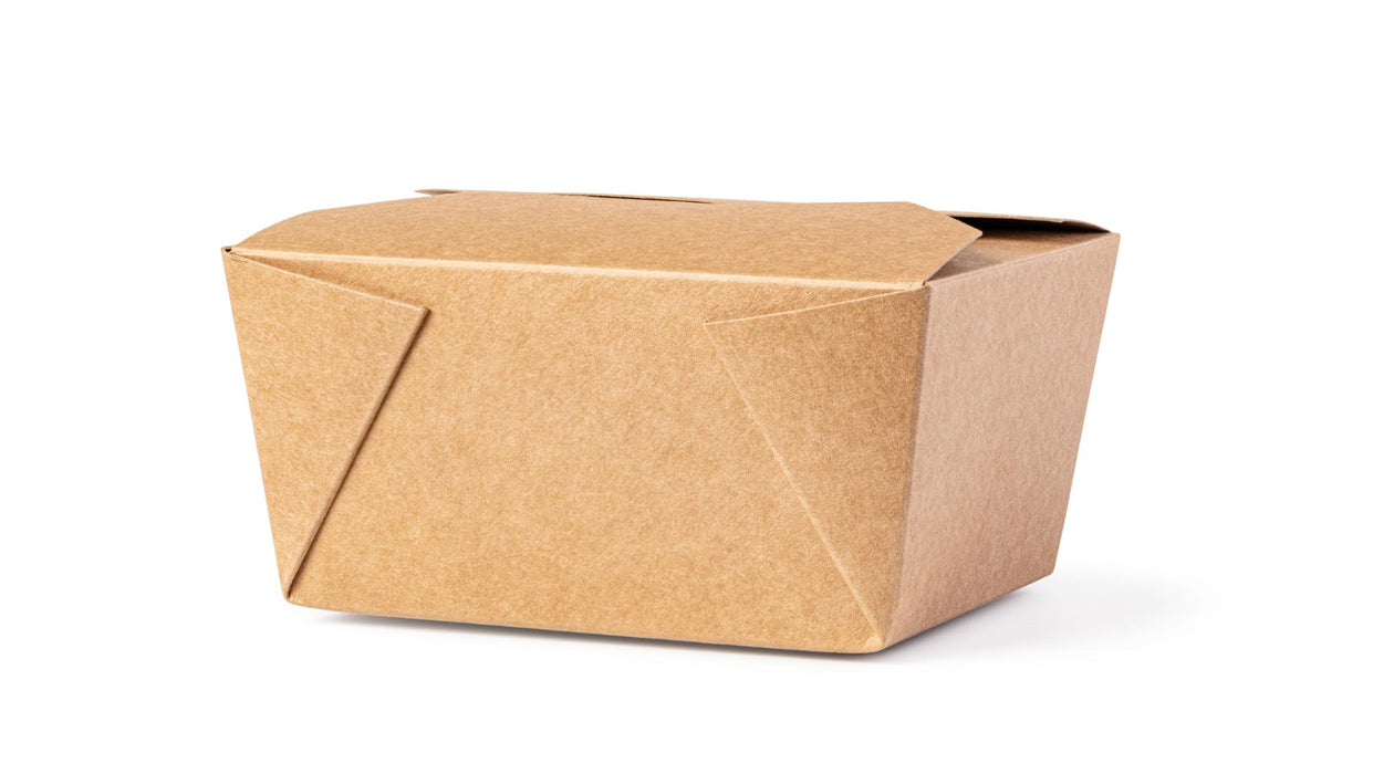 Small Kraft Paper Food Container (450pcs) | To-Go Box | Biobox #1 | Disposable