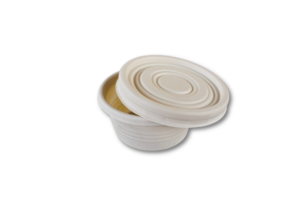 Lid for 2oz Cornstarch Sauce Pot (2500pcs) | Renewable | Spill Proof