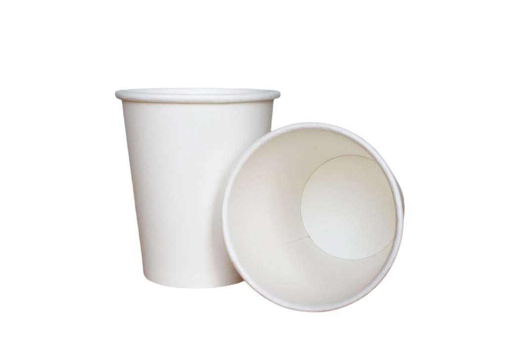 Vaso de papel de una sola pared compostable de 8 oz