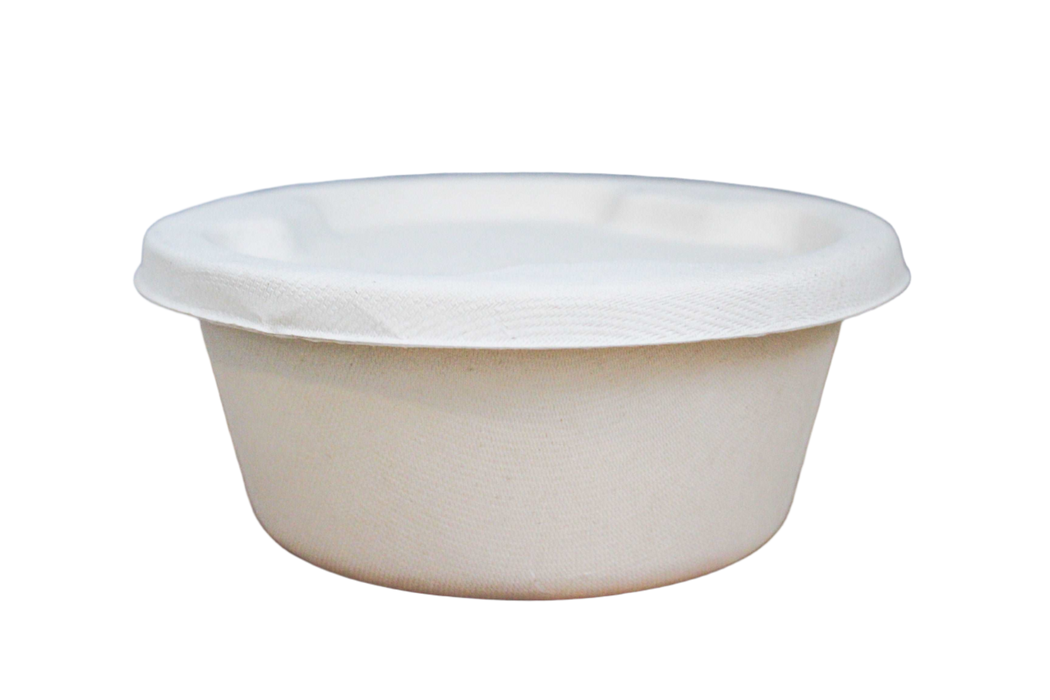 Bagasse Round Bowl (400pcs) | 32oz (1000ml) | Compostable | PFAS-Free