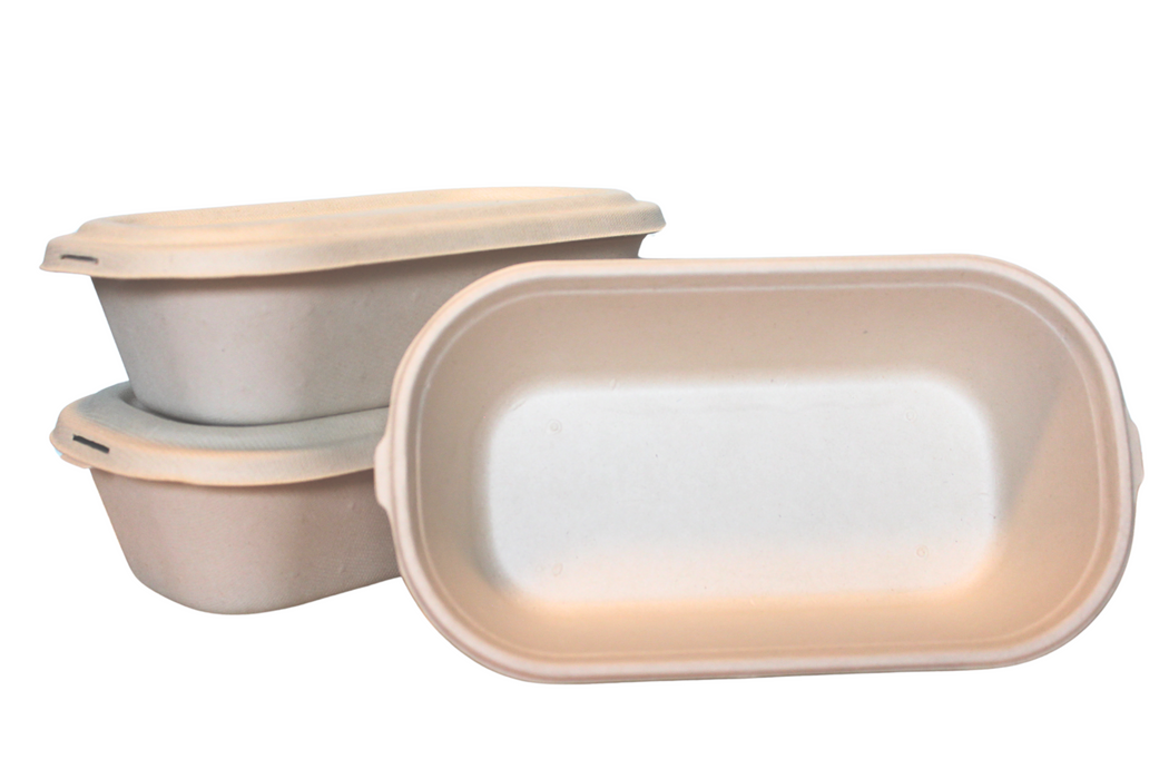 Bagasse Oval Deep Salad Bowl (400 pcs) | 900ml | Compostable