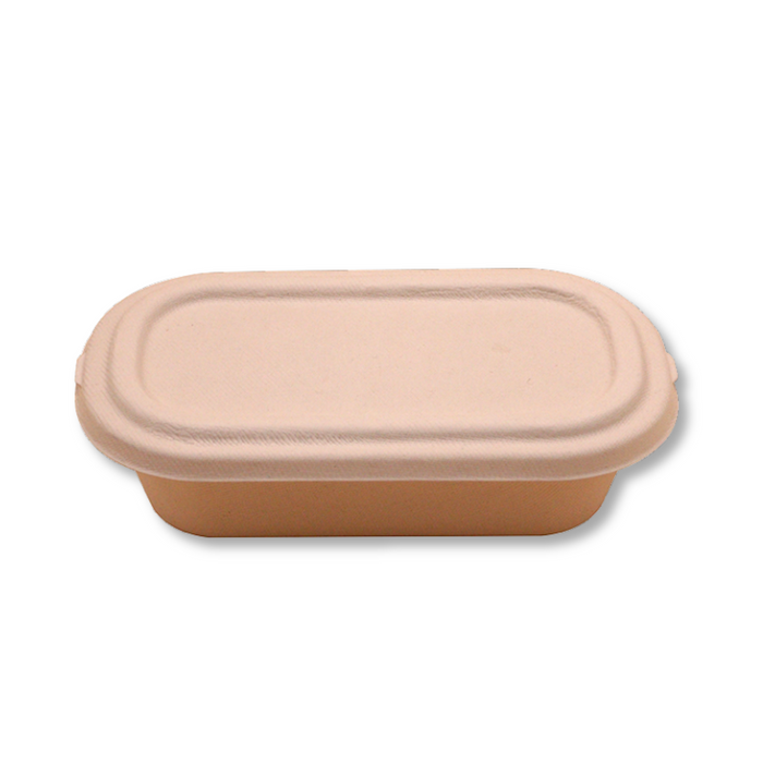 Bagasse Oval Salad Bowl Lid (400 pcs) | 600/900ml | Compostable | Secure