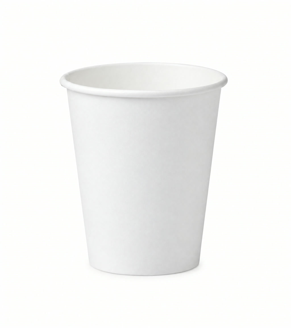 12oz single wall paper hot cup, plain white, ready for your logo