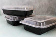 PP 32oz rectangular food container, top view