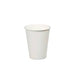 White, 6oz, single wall, paper coffee cup, 80mm rim, side view