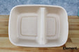 30Oz 2 Compartment Bagasse Rectangular Tray