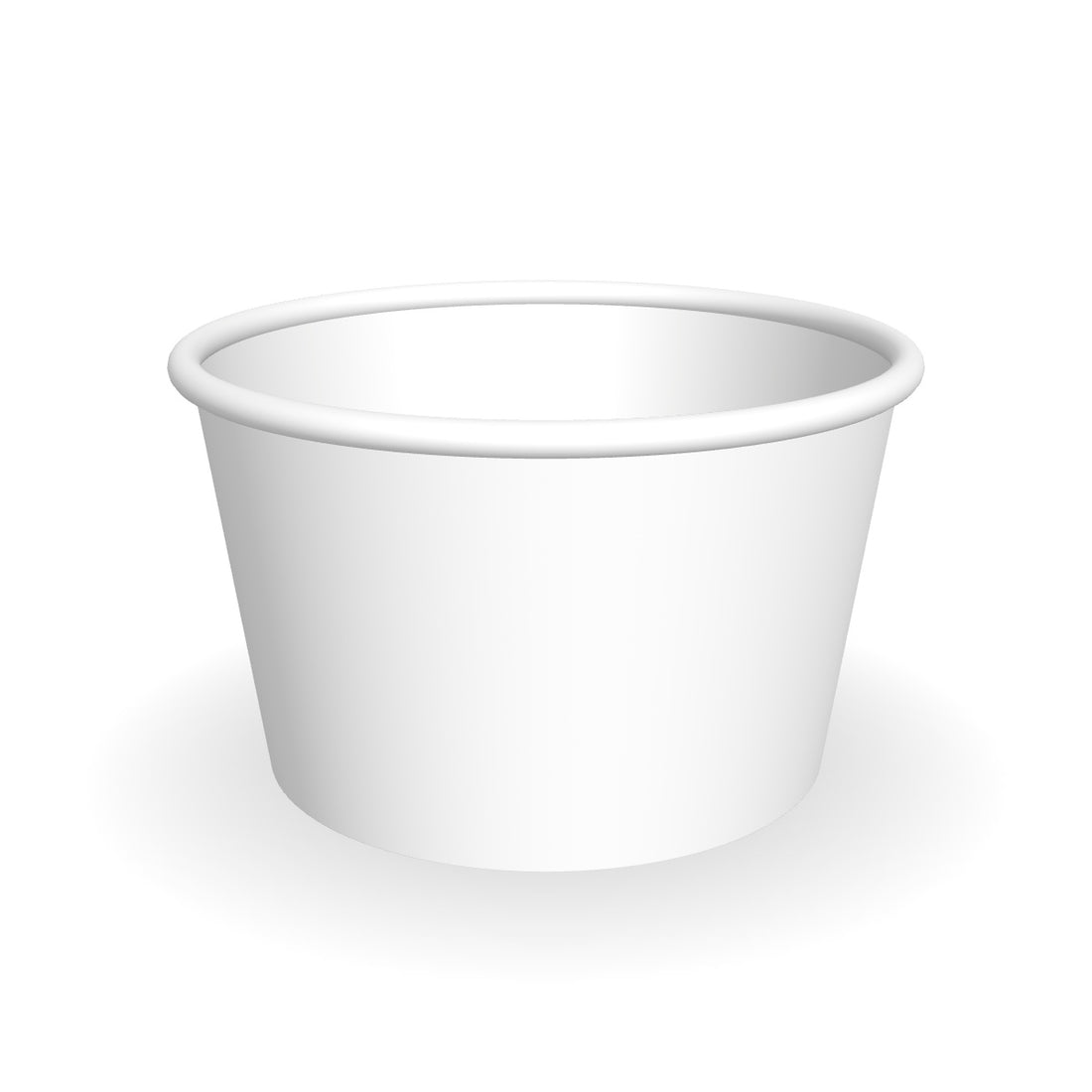 Plain white 3oz ice cream cup, ready for your custom print