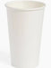 White, 16oz, single wall, paper coffee cup, 90mm rim, side view