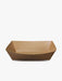 Brown kraft  chip tray, greaseproof, side view