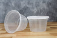 PP 16oz round food container, top view