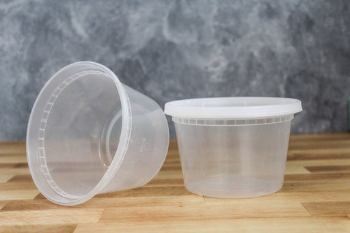 PP 16oz round food container, top view