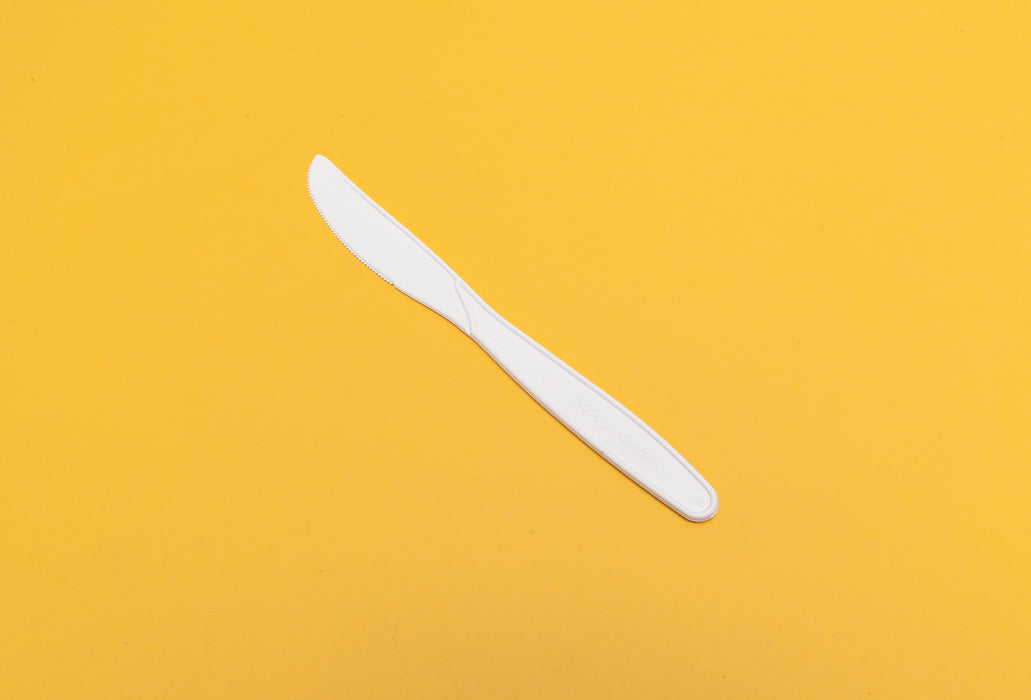 Reusable 7 inch cornstarch knife, white