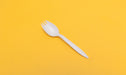 Reusable 5.5 inch cornstarch spork, white