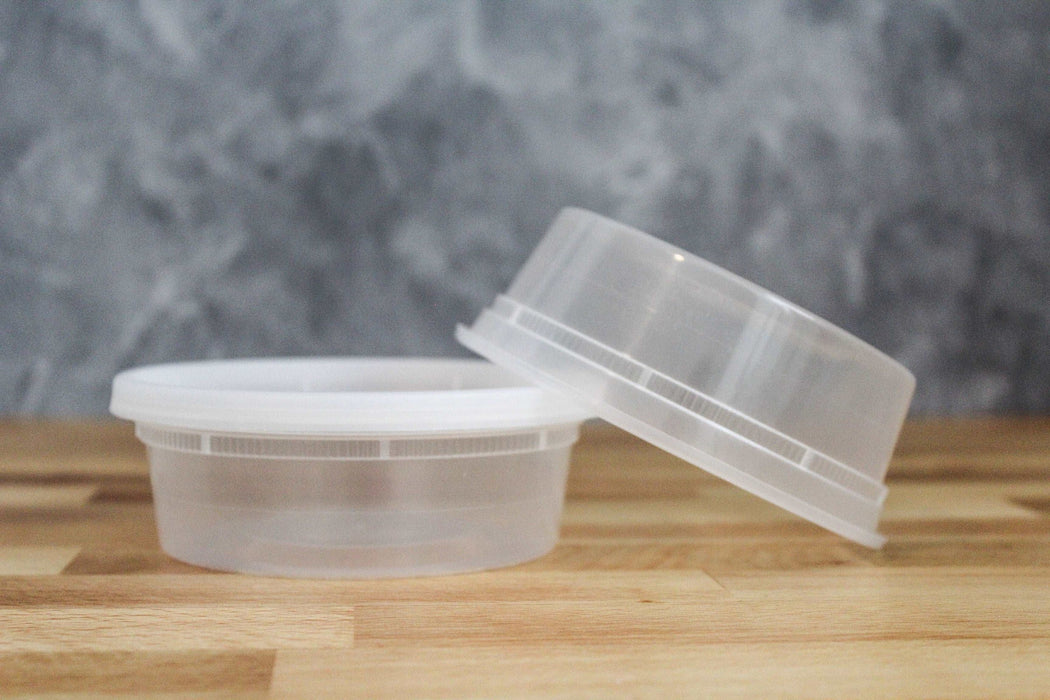 PP 8oz round food container, top view