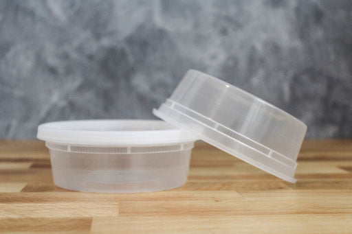 PP 8oz round food container, top view