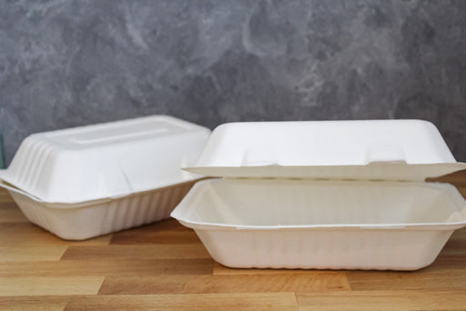 Bagasse 9X6 Clamshell Food Containers