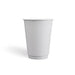 White, 16oz, double wall, paper coffee cup, 90mm rim, side view
