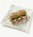White 10 inch film-fronted bakery display bag with clear window