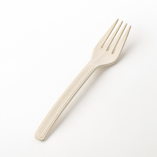Bagasse 162mm forks, side view