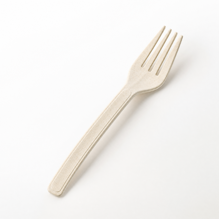 Bagasse 162mm forks, side view