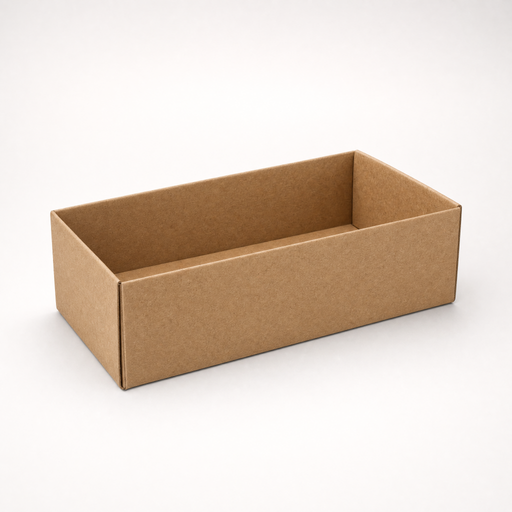 Brown kraft 254x143" bakery bag, side view