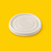 Cornstarch lid for 4oz sauce pot, on yellow