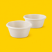 Two cornstarch sauce pots 60ml (2oz), on yellow
