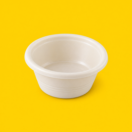 Cornstarch sauce pot 60ml (2oz), on yellow