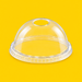 Clear PLA dome lid 95mm, on yellow
