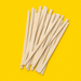 Birchwood coffee stirrers 140mm, on yellow