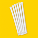 White paper-wrapped paper straws 8mm, on yellow