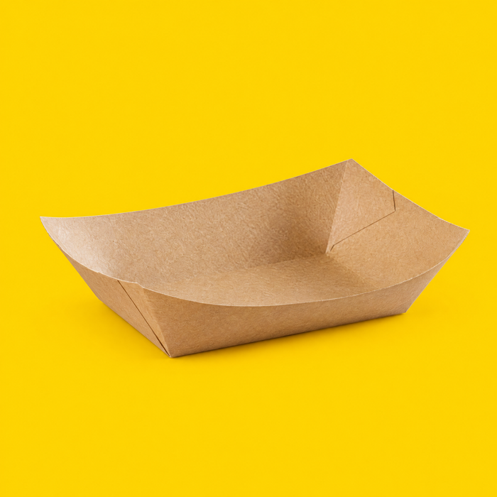 Kraft 5lb food tray, on yellow