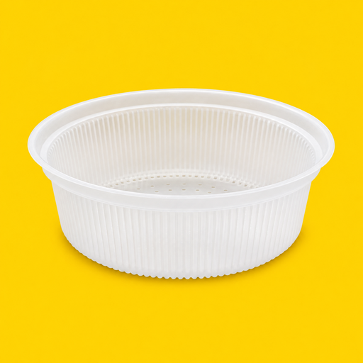 Deep PP drainage insert for 1240ml tub, on yellow