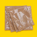 Kraft film front paper bags, on yellow