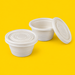 60ml (2oz) cornstarch sauce pots with matching lids, set, on yellow