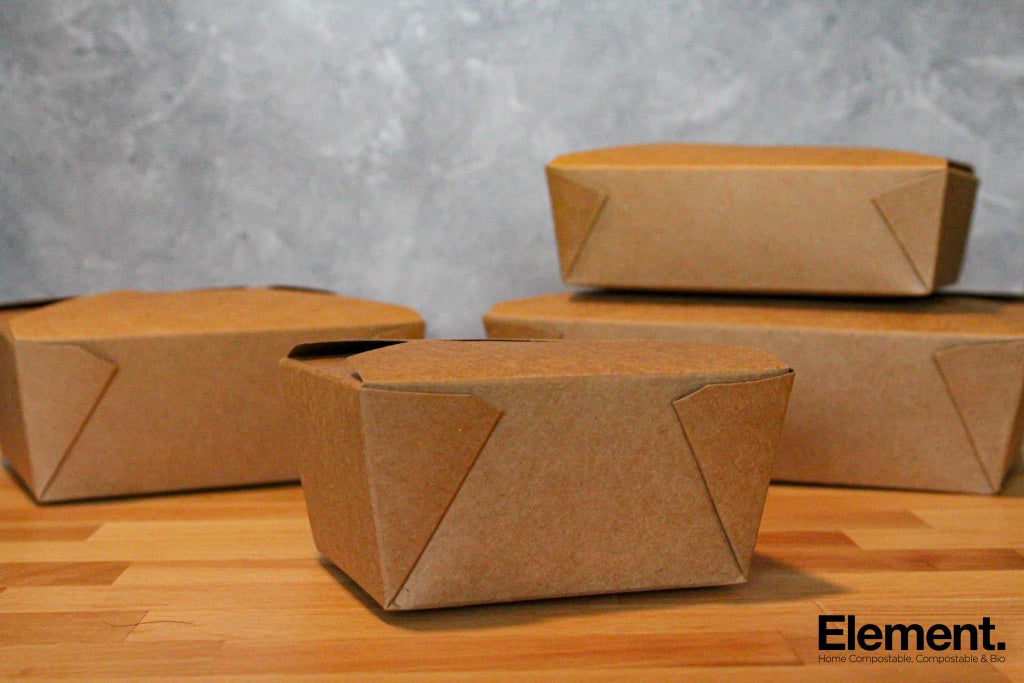 Small Kraft Paper Food Container (450pcs) | To-Go Box | Biobox #1 | Di ...