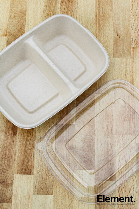 Pet Lid For Bagasse Rectangular Tray Trays