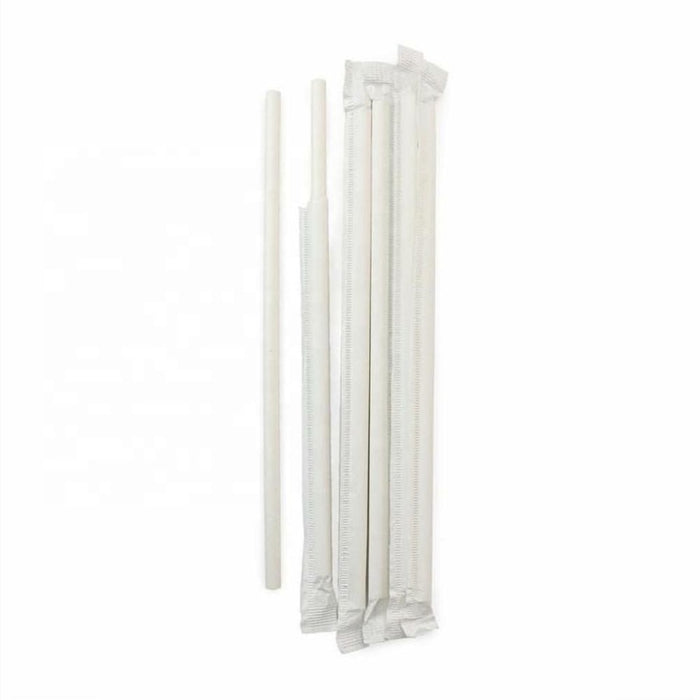 White 3Ply Paper Straw With Wrapper