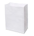 Large white block bottom paper bag