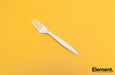 Reusable 7 inch cornstarch fork, white