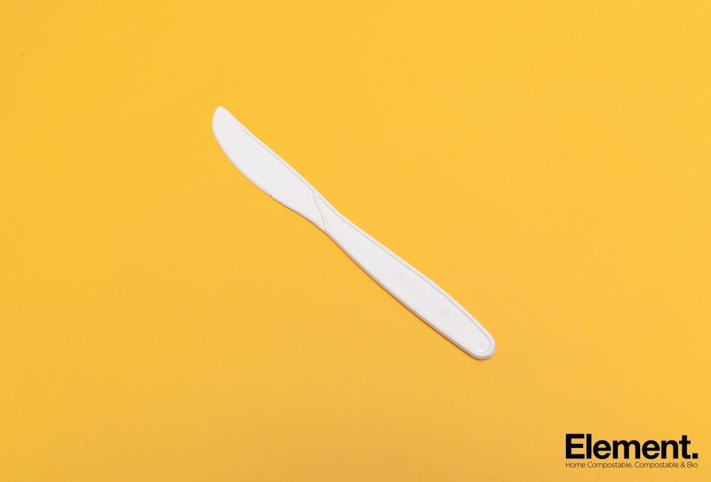 Reusable 7 inch cornstarch knife, white
